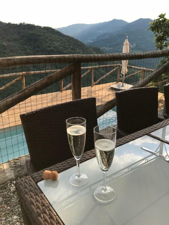 Piscina Con Vista Villa Bagni di Lucca Exterior foto
